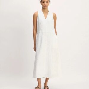 EVERLANE THE LINEN EYELET MAXI DRESS NWT